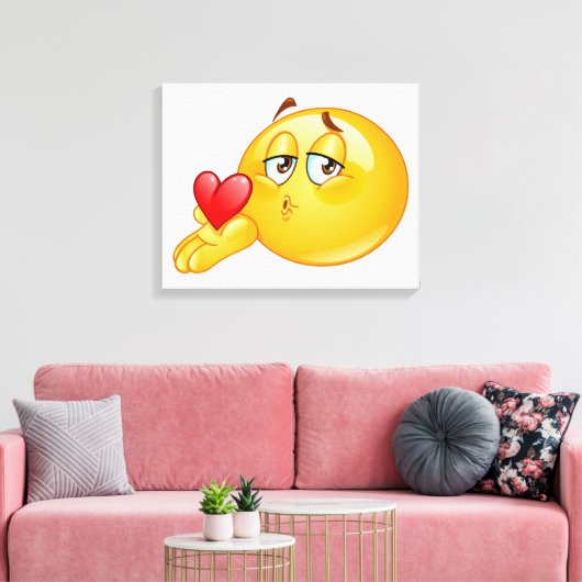 Blazende kussen canvas afdruk (Insitu (Woonkamer))