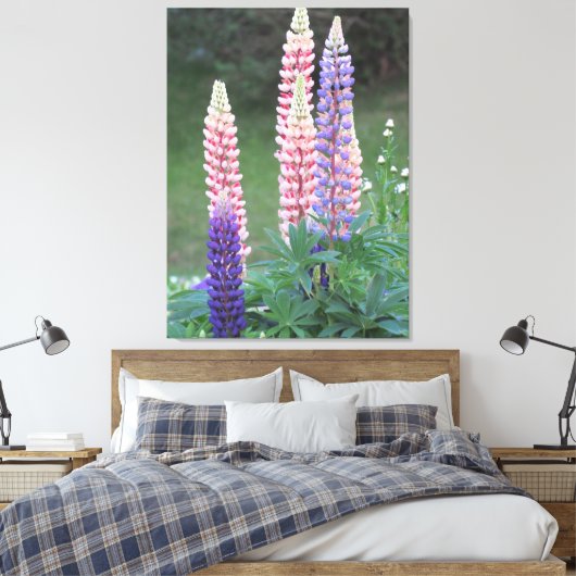 Blazende sterrenbloemen canvas afdruk (Insitu (Slaapkamer))