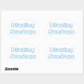 Blazende zondagen ovale Sticker (Vel)