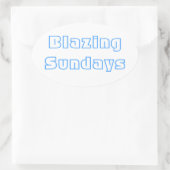 Blazende zondagen ovale Sticker (Tas)