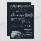 Blazers & bowties Partij Mannen 40, 50 jaar Kaart (Voorkant / Achterkant)