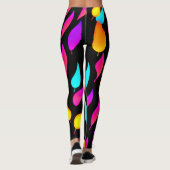 Blazing Abstracte Flame Art Leggings (Achterkant)