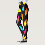 Blazing Abstracte Flame Art Leggings (Links)