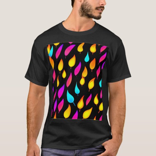 Blazing Abstracte Flame Art T-shirt (Voorkant)