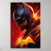 Blazing Bat Hero Digital Art Poster (Voorkant)