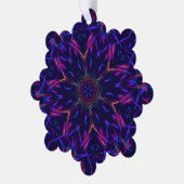 Blazing Beauty Kaleidoscope Christmas Tekst toevoe Ornament Kaart (Links)