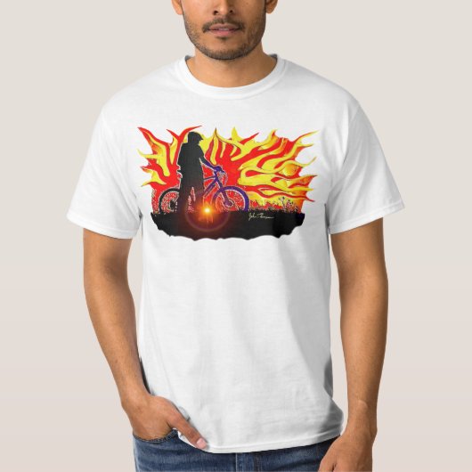 Blazing Bike Rider T-shirt (Voorkant)