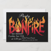 Blazing Bonfire Word Art Kaart (Voorkant)