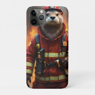 **"Blazing Bravery: The Otter Firefighter"** Case-Mate iPhone Case
