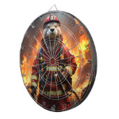 **"Blazing Bravery: The Otter Firefighter"** Dartbord (Voorkant Rechts)