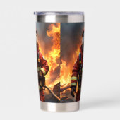 **"Blazing Bravery: The Otter Firefighter"** Geïsoleerde Drinkbeker (Rechts)