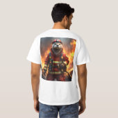 **"Blazing Bravery: The Otter Firefighter"** T-shirt (Achterkant volledig)
