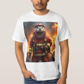 **"Blazing Bravery: The Otter Firefighter"** T-shirt (Voorkant)