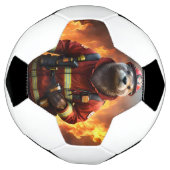 **"Blazing Bravery: The Otter Firefighter"** Voetbal (Gedraaid)