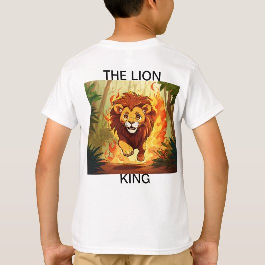 Blazing Courage - Lion in Flames T-shirt (Achterkant)