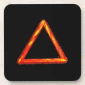 Blazing Fire Element Alchemy Symbool Bier Onderzetter (Voorkant)