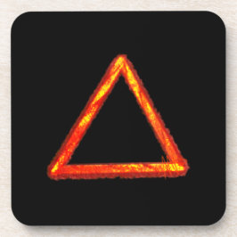 Blazing Fire Element Alchemy Symbool Bier Onderzetter