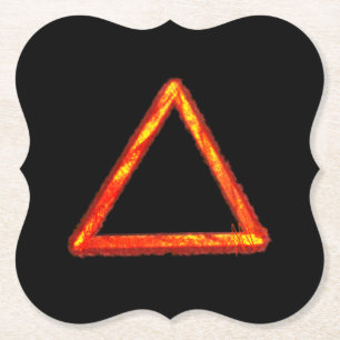 Blazing Fire Element Alchemy Symbool Kartonnen Onderzetters