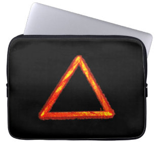 Blazing Fire Element Alchemy Symbool Laptop Sleeve