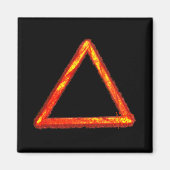 Blazing Fire Element Alchemy Symbool Magneet (Voorkant)