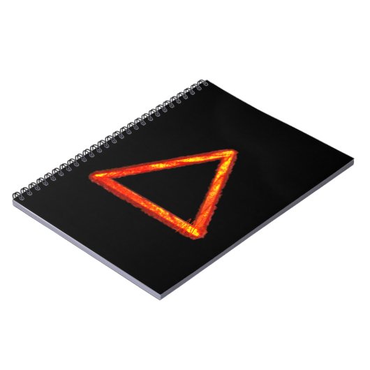 Blazing Fire Element Alchemy Symbool Notitieboek (Linkerzijde)