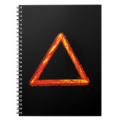 Blazing Fire Element Alchemy Symbool Notitieboek (Voorkant)