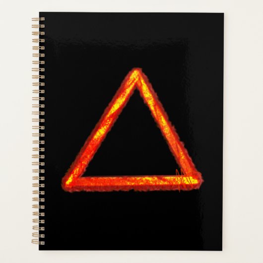 Blazing Fire Element Alchemy Symbool Planner (Voorkant)