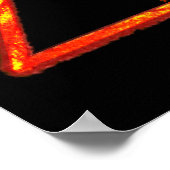 Blazing Fire Element Alchemy Symbool Poster (Hoek)