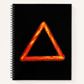 Blazing Fire Element Alchemy Symbool Spiraal Notitieboek (Voorkant)