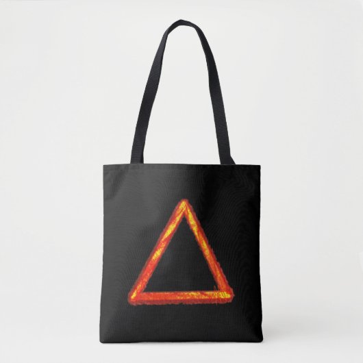 Blazing Fire Element Alchemy Symbool Tote Bag (Voorkant)