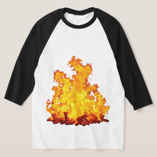 Blazing Fire Mannen Basic 3/4 Sleeve Raglan T-shir T-shirt (Laagn)