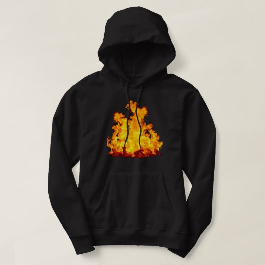 Blazing Fire Mannen Basic Hooded Sweatshirt (Design voorkant)