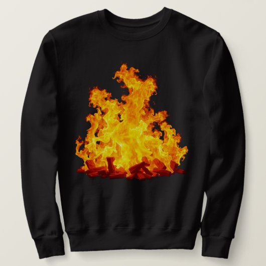 Blazing Fire Mannen Basic Sweatshirt (Design voorkant)