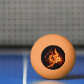 Blazing Flames Fire Served Hot Personalized Pingpongbal (Net)
