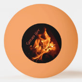 Blazing Flames Fire Served Hot Personalized Pingpongbal (Voorkant)