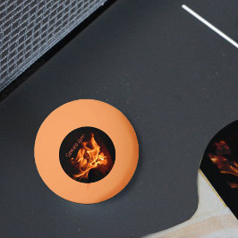 Blazing Flames Fire Served Hot Personalized Pingpongbal