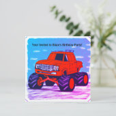  Blazing Fury: De rode monstertruck (Staand voorkant)