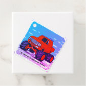 Blazing Fury: De rode monstertruck Bedankjes Labels (In situ)