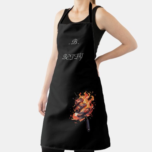 "Blazing Gourmet" gepersonaliseerd Schort van de c (Insitu)