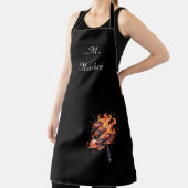 "Blazing Gourmet" gepersonaliseerd Schort van de c (Insitu)