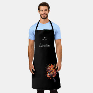"Blazing Gourmet" Gepersonaliseerd Schort voor Kok