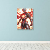 Blazing Heart Knight Canvas Afdruk (Insitu (Houten vloer))