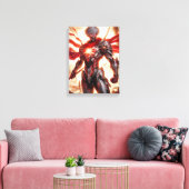 Blazing Heart Knight Canvas Afdruk (Insitu (Woonkamer))