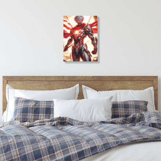 Blazing Heart Knight Canvas Afdruk (Insitu (Slaapkamer))