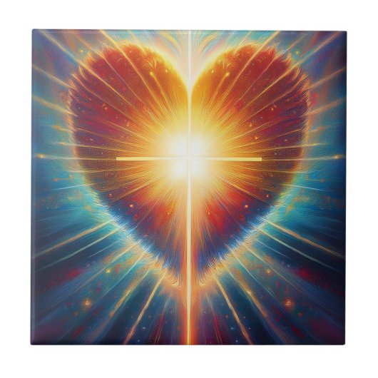 Blazing Heart of Faith Tegeltje (Voorkant)