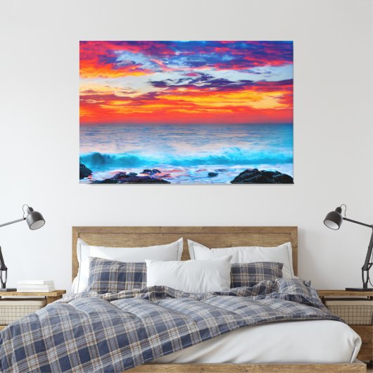 Blazing Horizon Canvas Afdruk (Insitu (Slaapkamer))