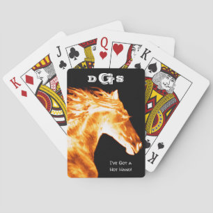 Blazing Hot Horse Monogram speelkaarten