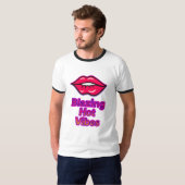 Blazing Hot Vibes Heren Basic Ringer T-Shirt van F (Voorkant volledig)