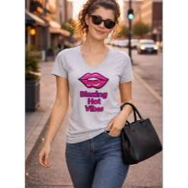 Blazing Hot Vibes Women's Basic V-Neck T-shirt van