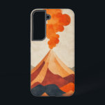Blazing Mountain Eruption Telefoonhoesje Samsung Galaxy Hoesje<br><div class="desc">Het vastleggen van de rauwe kracht van de natuur,  dit ontwerp is voorzien van een levendige vulkaanuitbarsting met gloeiende rode en oranje tinten.</div>